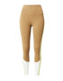 Athlecia Pantaloni sport 'Sukey' maro / galben neon / alb - Pled.ro