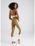 Athlecia Pantaloni sport 'Sukey' maro / galben neon / alb - Pled.ro