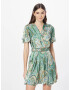 AX Paris Rochie albastru deschis / verde jad / portocaliu / alb - Pled.ro