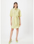 b.young Rochie tip bluză verde stuf / alb - Pled.ro