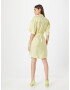 b.young Rochie tip bluză verde stuf / alb - Pled.ro