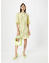 b.young Rochie tip bluză verde stuf / alb - Pled.ro