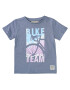 BASEFIELD Tricou albastru porumbel - Pled.ro