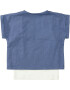 BASEFIELD Tricou albastru porumbel / alb - Pled.ro