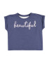 BASEFIELD Tricou albastru porumbel / alb - Pled.ro