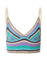 BDG Urban Outfitters Top brodat bej / azur / verde jad / lila - Pled.ro