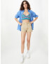 BDG Urban Outfitters Top brodat bej / azur / verde jad / lila - Pled.ro