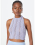 BDG Urban Outfitters Top brodat mov lavandă - Pled.ro