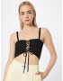 BDG Urban Outfitters Top brodat negru - Pled.ro