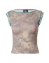 BDG Urban Outfitters Top șamoa / cyan / albastru porumbel / roz pal - Pled.ro