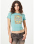 BDG Urban Outfitters Tricou 'STAY SUNNY BABY' albastru deschis / maro / galben / portocaliu - Pled.ro