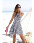 BEACH TIME Rochie de plaja albastru marin / alb - Pled.ro