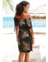 BEACH TIME Rochie de plaja bej deschis / maro / maro ruginiu / negru - Pled.ro