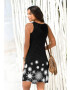 BEACH TIME Rochie de plaja negru / alb - Pled.ro