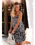 BEACH TIME Rochie de plaja negru / alb - Pled.ro