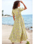 BEACH TIME Rochie galben / verde / lila - Pled.ro