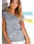 BEACH TIME Tricou turcoaz / gri amestecat - Pled.ro