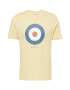 Ben Sherman Tricou 'Target' albastru porumbel / maro caramel / galben deschis / alb - Pled.ro