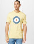 Ben Sherman Tricou 'Target' albastru porumbel / maro caramel / galben deschis / alb - Pled.ro