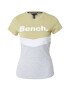 BENCH Tricou 'JAYJAY' gri amestecat / verde deschis / alb - Pled.ro