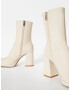 Bershka Botine alb - Pled.ro