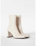 Bershka Botine alb murdar - Pled.ro