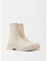 Bershka Ghete chelsea alb natural - Pled.ro