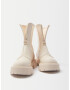 Bershka Ghete chelsea alb natural - Pled.ro