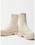 Bershka Ghete chelsea alb natural - Pled.ro