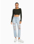 Bershka Jeans albastru deschis - Pled.ro