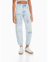 Bershka Jeans albastru deschis / galben / lila / alb - Pled.ro