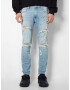 Bershka Jeans albastru deschis / galben / negru / alb - Pled.ro