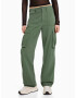 Bershka Pantaloni cu buzunare verde - Pled.ro