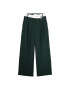 Bershka Pantaloni cutați verde pin / alb - Pled.ro