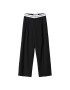 Bershka Pantaloni negru / alb - Pled.ro