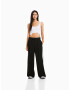 Bershka Pantaloni negru / alb - Pled.ro