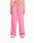 Bershka Pantaloni roz deschis - Pled.ro