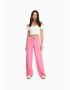 Bershka Pantaloni roz deschis - Pled.ro