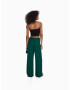 Bershka Pantaloni verde smarald - Pled.ro