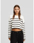 Bershka Pulover crem / negru - Pled.ro