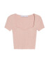 Bershka Tricou roz pal - Pled.ro