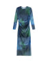 Bershka Rochie albastru / bleumarin / verde - Pled.ro