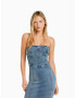 Bershka Rochie albastru denim - Pled.ro