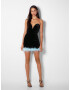 Bershka Rochie de cocktail albastru deschis / negru - Pled.ro