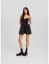 Bershka Rochie de cocktail negru / argintiu - Pled.ro