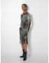 Bershka Rochie maro / verde - Pled.ro