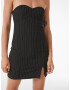 Bershka Rochie negru / alb - Pled.ro