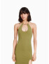 Bershka Rochie oliv - Pled.ro