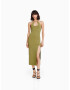 Bershka Rochie oliv - Pled.ro