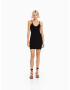 Bershka Rochie tricotat negru - Pled.ro